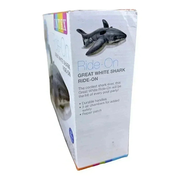 2014 Intex Great White Shark Ride-On, 68" X 42", for Ages 3+ SEALED NEW - Picture 5 of 6